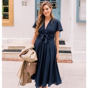 Gal Meets Glam Jane Midi Dress - Black EUC